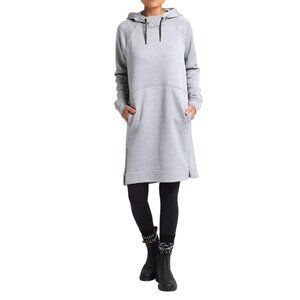 BURTON Oak Grey Hoodie Dress Sweatshirt Tunic size s